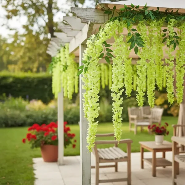 Flores Artificiales Vara Pack X12 Enredadera Colgante Guia