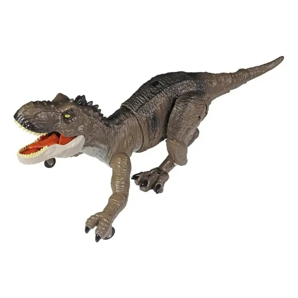Dinosaurio Control Remoto Luces Sonidos Marron Claro