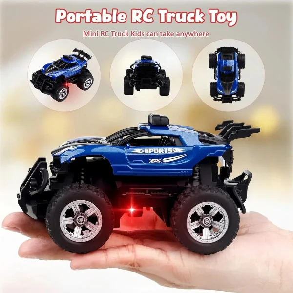 Auto A Radio Control Remoto Stunt Mini Acrobático Rc A Pilas Color Violeta Azul