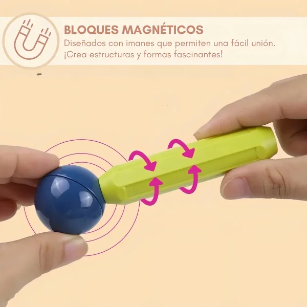Bloques Magneticos Para Armar 42 Piezas Circulares Niños 3+