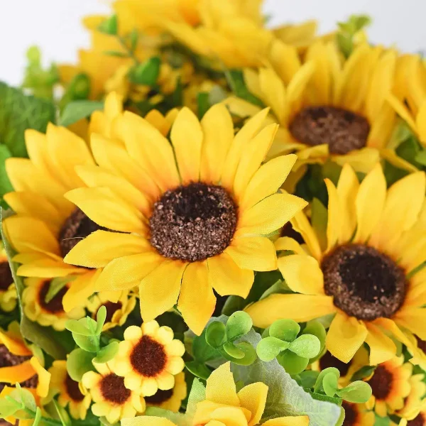 Ramo Girasol Artificial Expreso Polar 30cm Decoración Amarillo