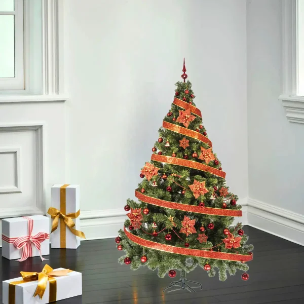 Arbol De Navidad Tronador Lujo 2,10mts Con Adornos Kit X60