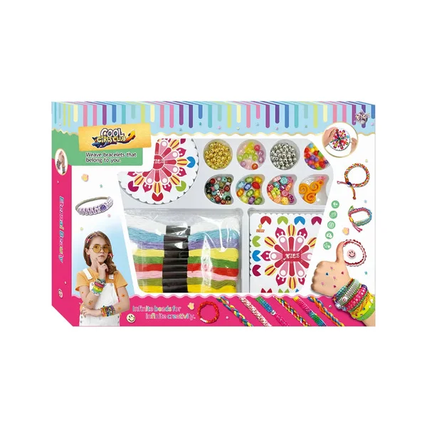 Kit Bijouterie Infantil Pulseras Mostacillas Hilo 5+ Años