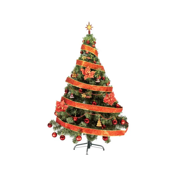 Arbolito Navidad Tronador De Lujo 1,50m Kit 40 Rojo Deco