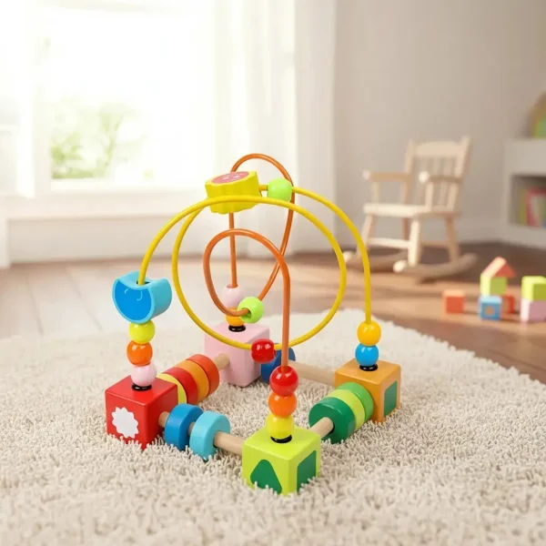Laberinto Didactico Plastico Amarillo Para Niños 2-4 Años