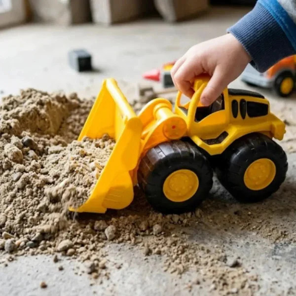 Excavadora Juguete Friccion Amarillo Truck 25cm