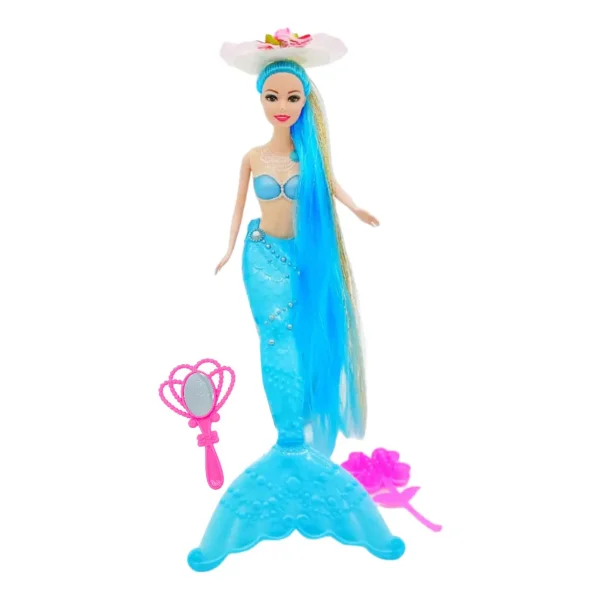 Muñeca Sirena Con Luz Y Accesorios Juguete
