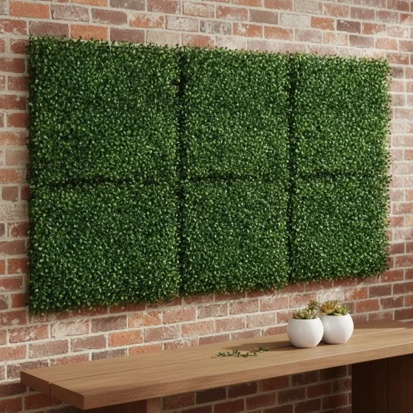 Muro Verde Jardin Vertical X6 Decoracion Artificial 60x40 Verde