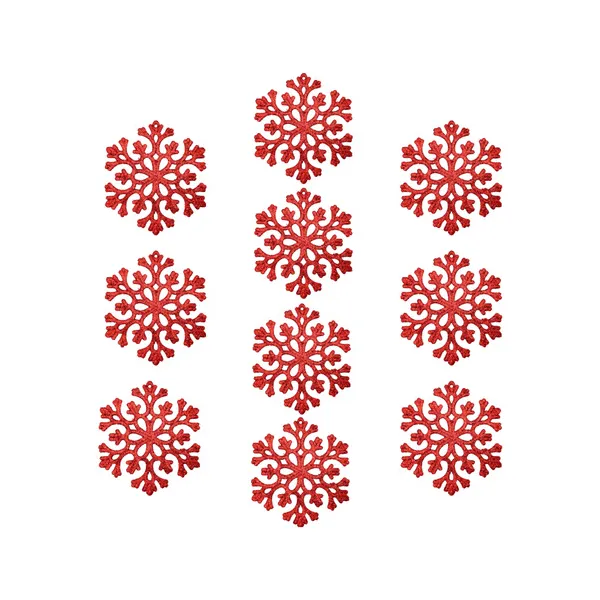 Adorno Colgante Copo De Nieve Decoración Arbol Navidad X10u