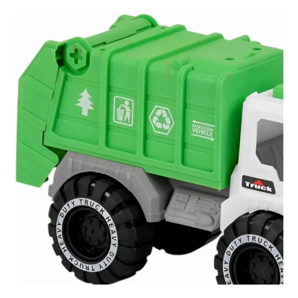 Camion Recolector De Basura Juguete A Friccion Color Verde
