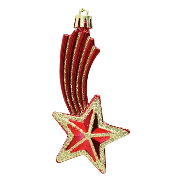 Adorno Colgante Decoración Arbol Navideño Estrella Fugaz X2