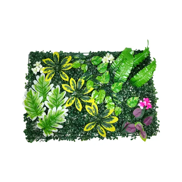 Jardín Vertical Artificial Flores Decoración Verde 40x60cm