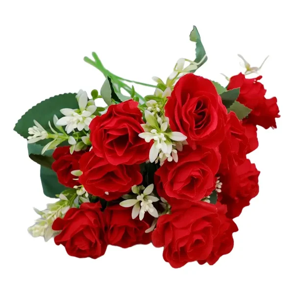 Ramo De Rosas Flores Artificiales Decoracion X1