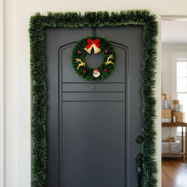 Guirnalda Boa Navidad Muerdago 9 Cm 2 Mts Deco Navideña X3u Verde Muerdago