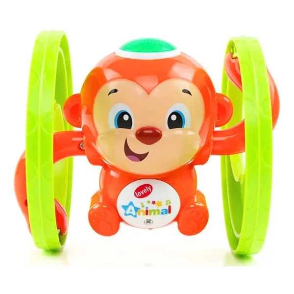 Monito Arrastre Musical Con Luz Movimiento Pilas Incluidas