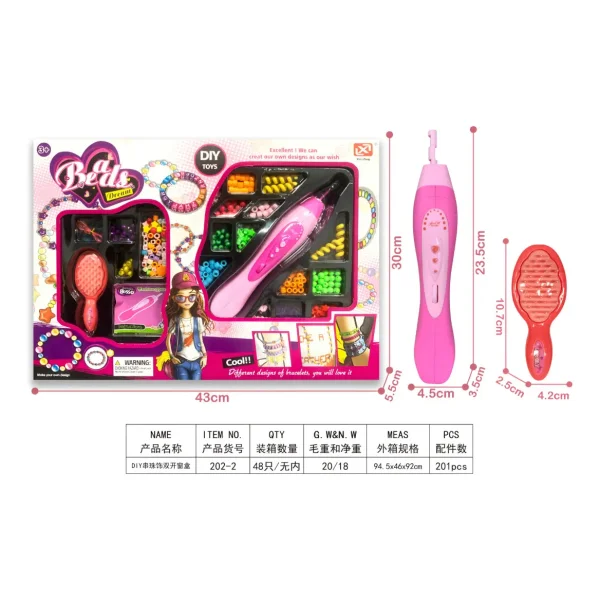 Set De Bijouterie Con Mostacillas Para Pelo Con Aplicador