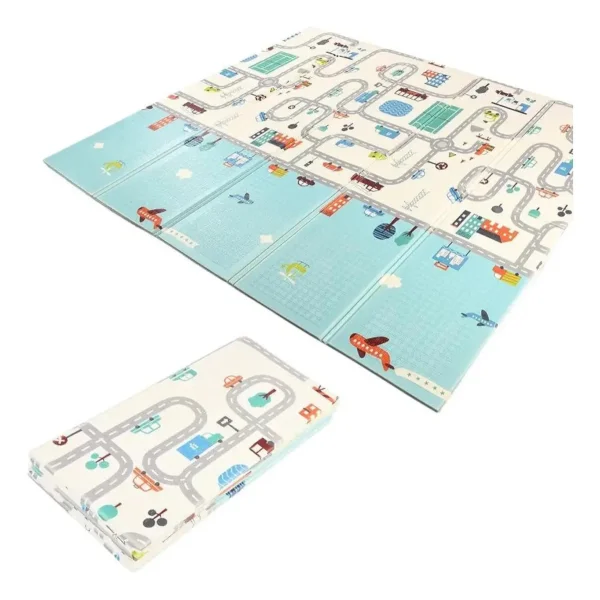 Alfombra Antigolpes Plegable Bebes Reversible 120x180cm