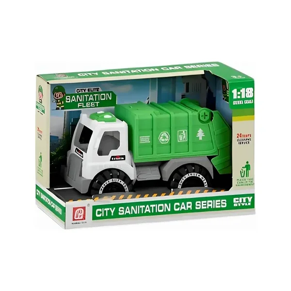 Camion Recolector De Basura Juguete A Friccion Color Verde