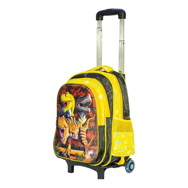 Mochila Carrito Espalda Escolar 2 En 1 Canopla Lunchera Luz