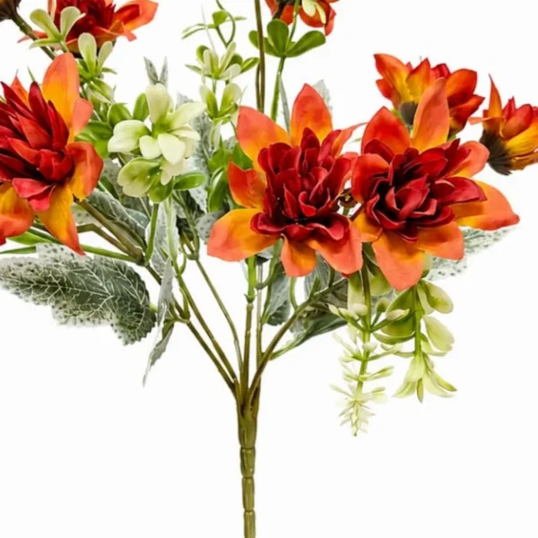 Ramo De Flores Artificiales Dalia 30cm Deco Hogar Pack X6 Lila