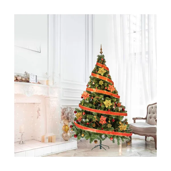 Arbol Navidad Tronador 2,10m + Kit 60 Rojo Oro Black Friday