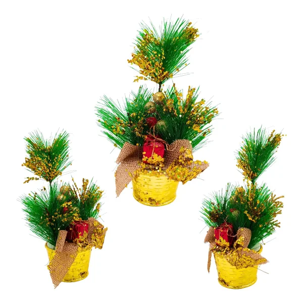 Arbolito De Navidad 20cm Decoracion Navideña Pino Adornos Verde