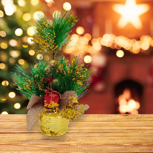Arbolito De Navidad 20cm Decoracion Navideña Pino Adornos Verde