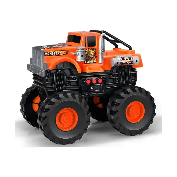 Camioneta Monstruo Offroad Juguete Naranja Con Luces