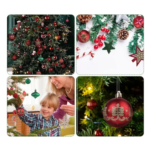 Navidad Adornos X73 Bolas Estrellas Figuras Collar Puntal