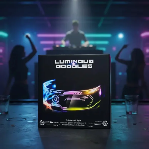 Pack X10 Lentes Anteojos Luminosos Robot Led A Pilas Eventos Transparente