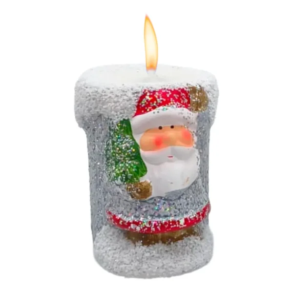 Vela Navideña Portavela Pesebre Deco Navidad Ceramica X1u.