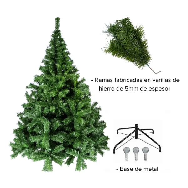 Arbol De Navidad Verde Canadian Luxury 1,30 Mts Con Base Metalica