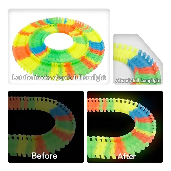 Pista Luminosa Flexible 56 Piezas Con Auto Led