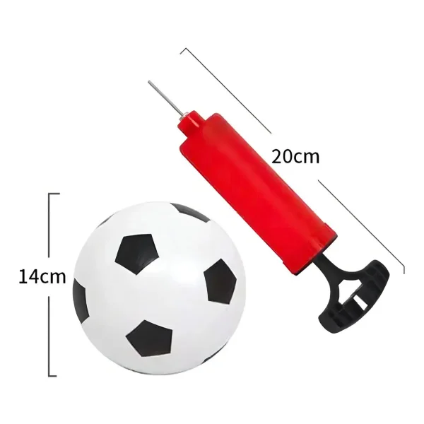 Arco De Futbol Desarmable Infantil Con Pelota E Inflador Color Amarillo