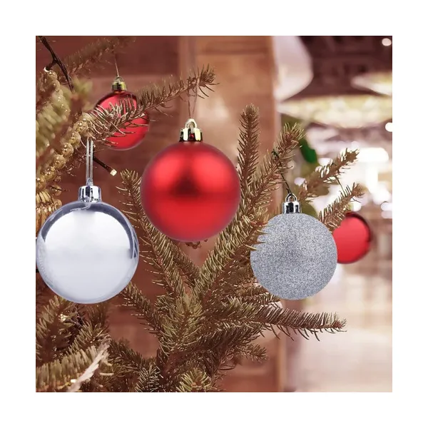 Bolas De Navidad 6cm Valija Adornos Navideños X96 Piezas