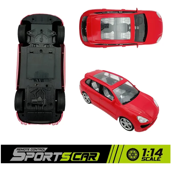 Auto A Radio Control Remoto Deportivo Escala 1:14 Rojo Porsche