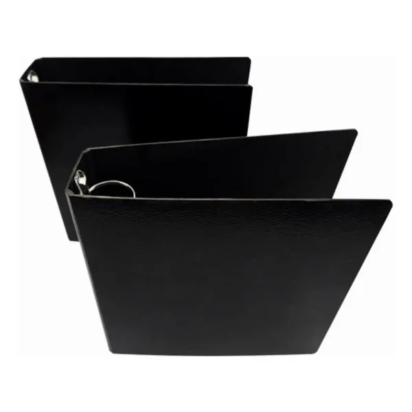 Carpetas N3 Escolares Fibra Negra Con Anillos 5 Unidades Color Negro Avios