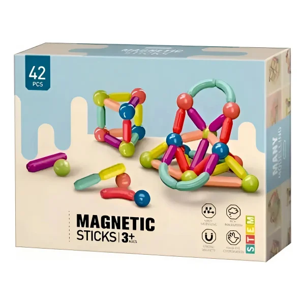 Bloques Magneticos Para Armar 42 Piezas Circulares Niños 3+
