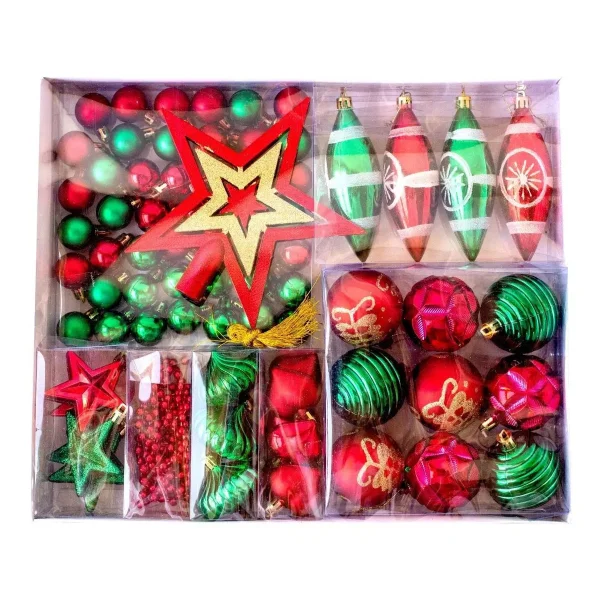 Navidad Adornos X73 Bolas Estrellas Figuras Collar Puntal Único