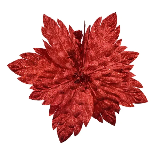 Flor 25cm Rojo Arbol De Navidad Adornos Decoracion Rojo Estrella