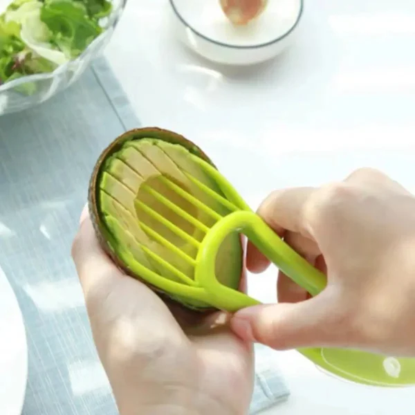 Cortador De Palta Multifuncional Cortador De Frutas 3 En 1 Verde