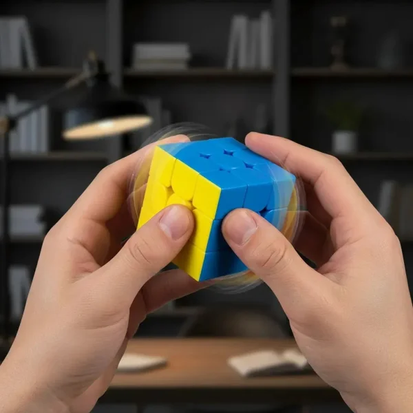 Cubo Magico Rompecabezas Profesional 3x3x3 Velocidad Rubik Estructura Amarillo