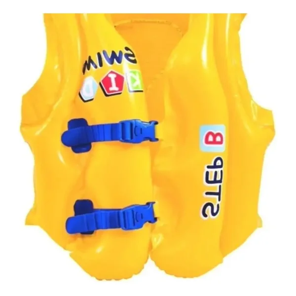 Chaleco Salvavidas Para Niños Flotador Inflable Ajustable Amarillo 6-10