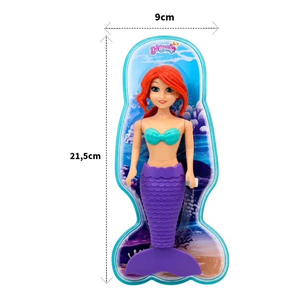 Juguete El Baño Muñeca Sirena A Cuerda Pileta Tina Mermaid Turquesa