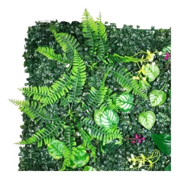 Jardín Vertical Cesped Flores Muro Artificial Verde Pack X10 Verde