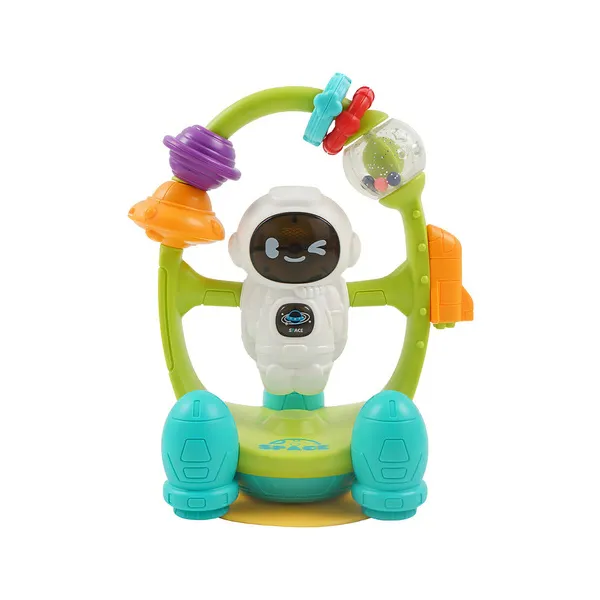 Sonajero Para Bebes Maraca Astronauta Didáctico Color Blanco