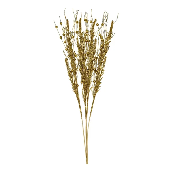 Ramas Espiga Decoración Navideña Adorno Navidad 72cm Pack X5 Dorado Ramas Espiga