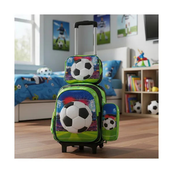 Mochila Carrito Espalda Escolar 2 En 1 Canopla Lunchera Luz