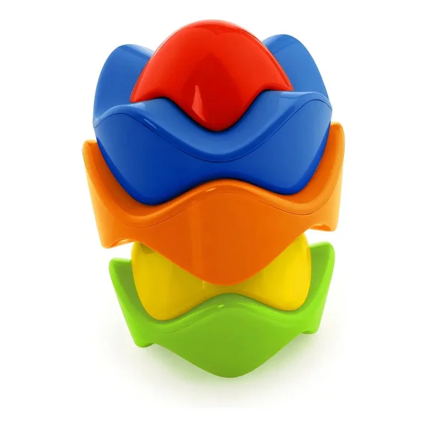 Bloques Apilables Juguete Didactico Bebes Rojo