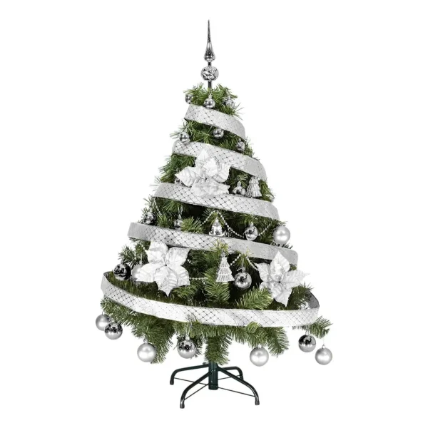  Arbol De Navidad Tronador Lujo 1,20mts Con Adornos Kit X30